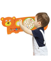 Viga Toys Sensory manipulation board Montessori Teddy Bear