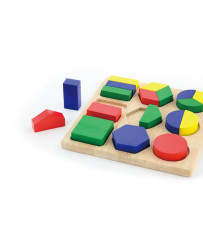 Wooden puzzle Viga Patterns Geometric Figures 18 Montessori Elements