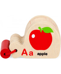 Viga Drewniana Książeczka do Nauki Alfabetu un Angielskiego Montessori