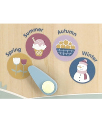 VIGA PolarB Wooden Montessori Calendar and Clock