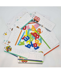 TOOKY TOY Montessori Alphabet Puzzle Learning Letters Words Animals 57 pcs.