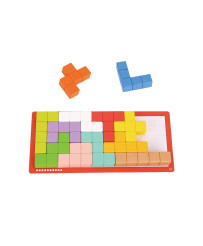 Tooky Toy Układanka Klocki Tetris 10 Poziomów Trudności 22 el.