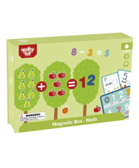 TOOKY TOY Drewniana Gra Magnetyczna Układanka Montessori dla Dzieci Nauka Liczenia Owoce Liczby 81 el.