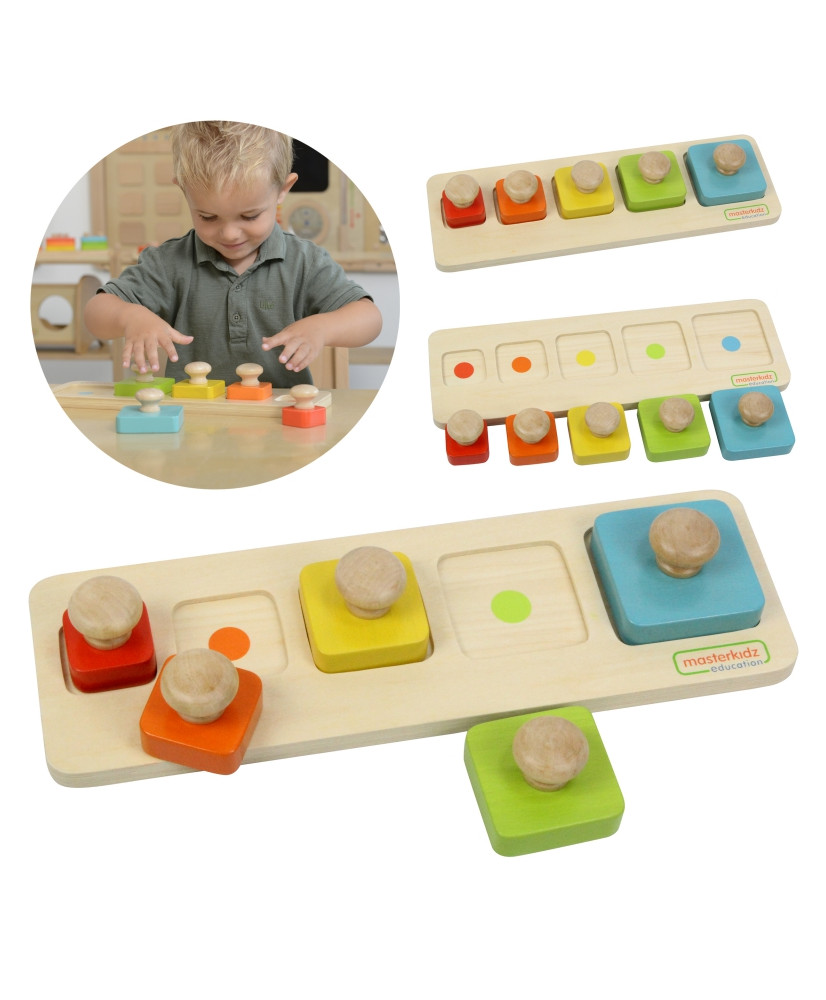 MASTERKIDZ Układanka Nauka Rozmiarów i Kolorów Montessori