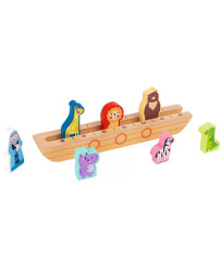 Tooky Toy No koka izgatavota Noas kuģa + noslēpumu grāmata