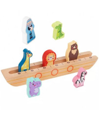 Tooky Toy No koka izgatavota Noas kuģa + noslēpumu grāmata