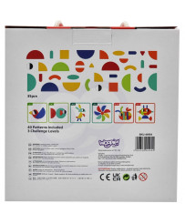 WOOPIE GREEN Wooden Montessori Puzzle 40 Patterns to Recreate 55 pcs. FSC certified