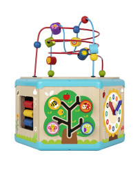 TOOKY TOY Interaktīvā Montessori koka sešstūra atveramā kaste