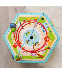 TOOKY TOY Interaktīvā Montessori koka sešstūra atveramā kaste