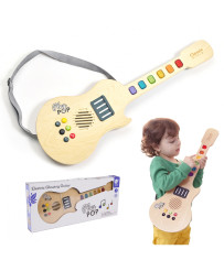 CLASSIC WORLD koka elektriskā ģitāra ar gaismu bērniem