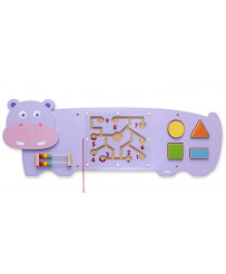 Sensoryczna tablica manipulacyjna Hipopotams drewniana Viga Toys Montessori