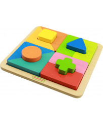 Drevnija puzzle Geometricczne 12 Elementów Masterkidz Montessori