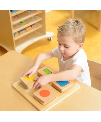 Sensoryczny Sorter Drewniany Kształty i Kolory Masterkidz Montessori