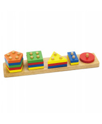 Viga Wooden Blocks with a Montessori shape sorter