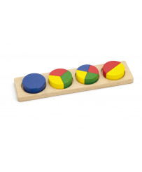 Wooden Puzzle Viga Mathematical Blocks Fractions 11 Montessori Elements