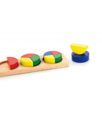 Wooden Puzzle Viga Mathematical Blocks Fractions 11 Montessori Elements