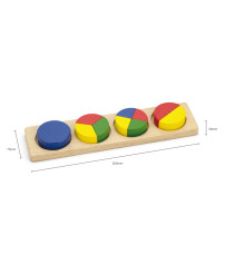 Wooden Puzzle Viga Mathematical Blocks Fractions 11 Montessori Elements