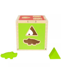 Tooky Toy Drewniany Sorter Kostka Edukacyjna Zwierzątka Figury Geometryczne