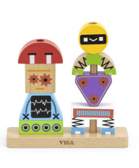 VIGA Pyramid Puzzle Robots + Patterns 8 pcs.