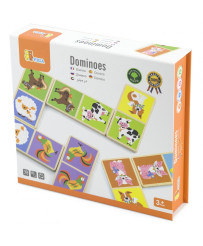 The wooden game Domino Farm Viga Toys The 28 elements of Montessori