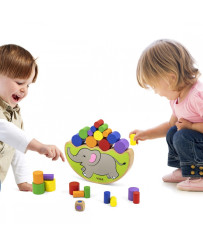 Drewniana układanka Balansujący Słoń Viga Toys Montessori