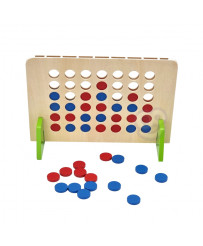 TOOKY TOY Wooden Puzzle Game 4 in Line 45 gab.