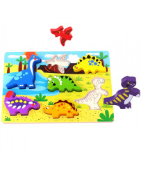 TOOKY TOY Grube Puzzle Montessori Dinozaury Dopasuj Kształty