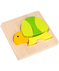 TOOKY TOY Puzzle Montessori Puzzle Thick Blocks Turtle 5 pcs.