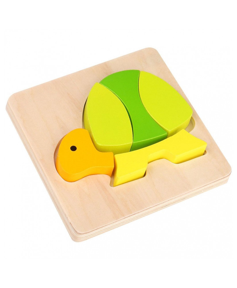 TOOKY TOY Puzzle Montessori Puzzle Thick Blocks Turtle 5 pcs.