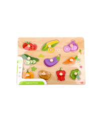 TOOKY TOY Puzzle Wooden Montessori Puzzle With Vegetable Pins