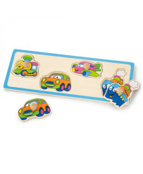 VIGA Wooden Puzzle with Pins Vehicles