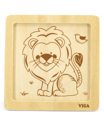 VIGA Handy Wooden Lion Puzzle