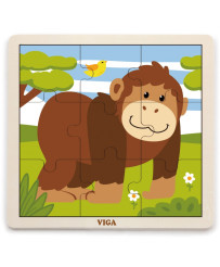 VIGA Handy Wooden Puzzle Gorilla 9 pieces