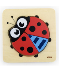 VIGA Baby's first wooden puzzle, Biedronka