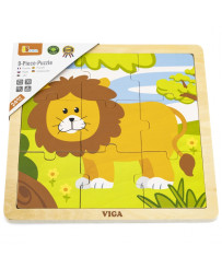 VIGA Handy Wooden Lion Puzzle, 9 pieces