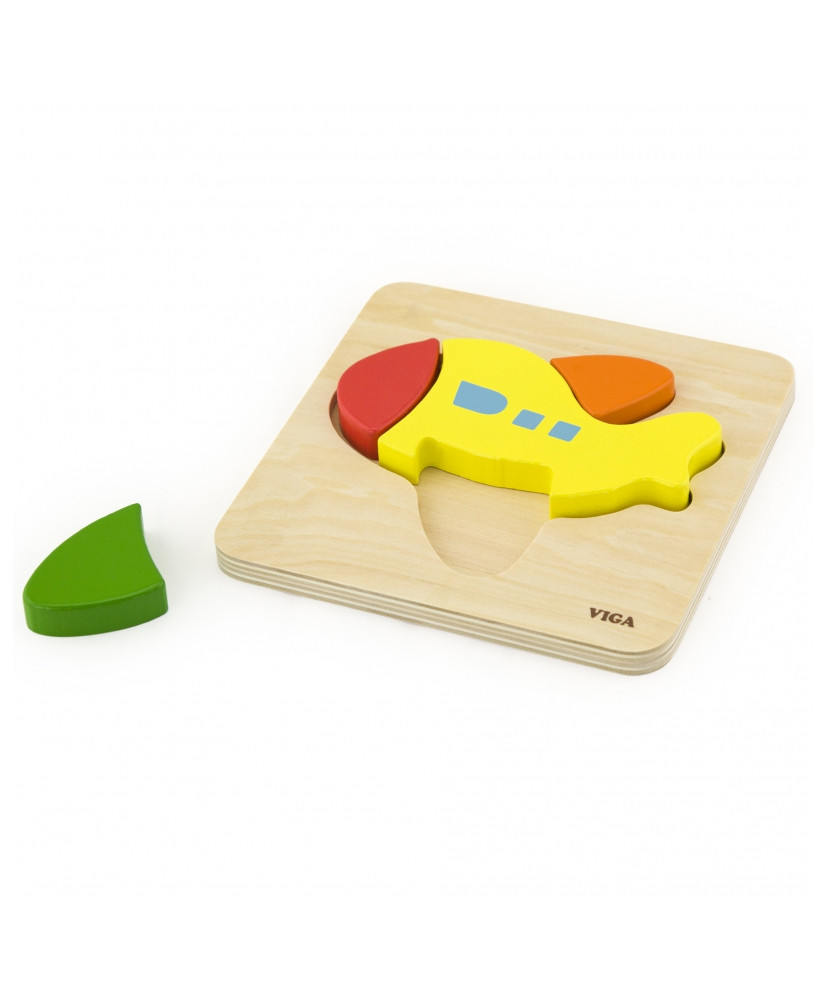 VIGA Baby's first wooden puzzle, Airplane