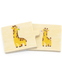VIGA Wooden Puzzle Animals Small and Large Puzzle