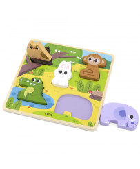VIGA Wooden Wooden Animals Forest Puzzle to Match
