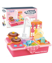 WOOPIE 2in1 Kitchen Sink for Children Pink