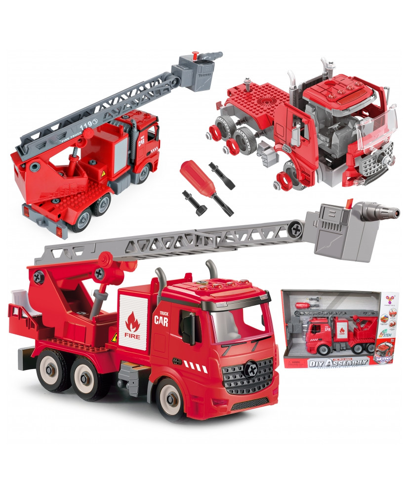 WOOPIE Construction Set Bricks Fire Truck + Screwdriver