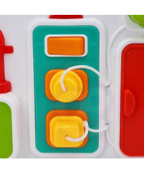 WOOPIE Manipulative Board virtuves pulkstenis ar Montessori skaņas un gaismas efektiem