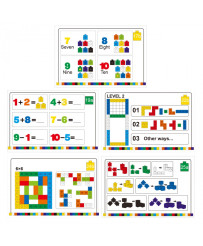 WOOPIE Mathematical Puzzle Game Construction Blocks Patterns 148 pcs.