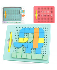 WOOPIE Magnetic Puzzle 2in1 Magnetic Drawing Creative Board 112 pcs.