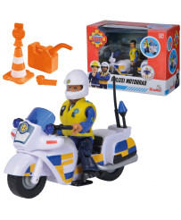 SIMBA Ugunsdzēsēja Sema policijas motocikls ar Malkolma figūru + piederumiem