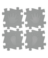 WOOPIE Sensory Mat Orthopedic Puzzle Hands and Legs 16 pcs. - Grey colour