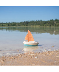 SMOBY Little Green Sailboat Ūdens laiva Izgatavota no Bioplastmasas