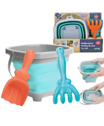 WOOPIE Folding Bucket Set with Rakes and Spatula Blue