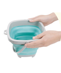 WOOPIE Folding Bucket Set with Rakes and Spatula Blue