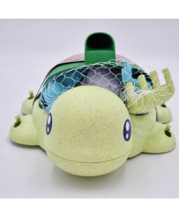 WOOPIE GREEN 2in1 Set for Sand and Bathtub Green Turtle 8 pcs. BIODEGRADABLE ORGANIC MATERIAL