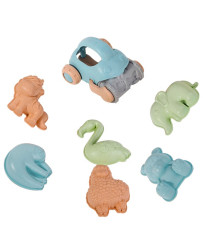 WOOPIE GREEN Sand Set with Bucket and Toy Car 10 pcs. BIODEGRADABLE ORGANIC MATERIAL